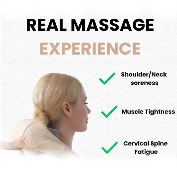 Leovia™ Neck Massager – Deep Tissue, Heat & Portable Comfort