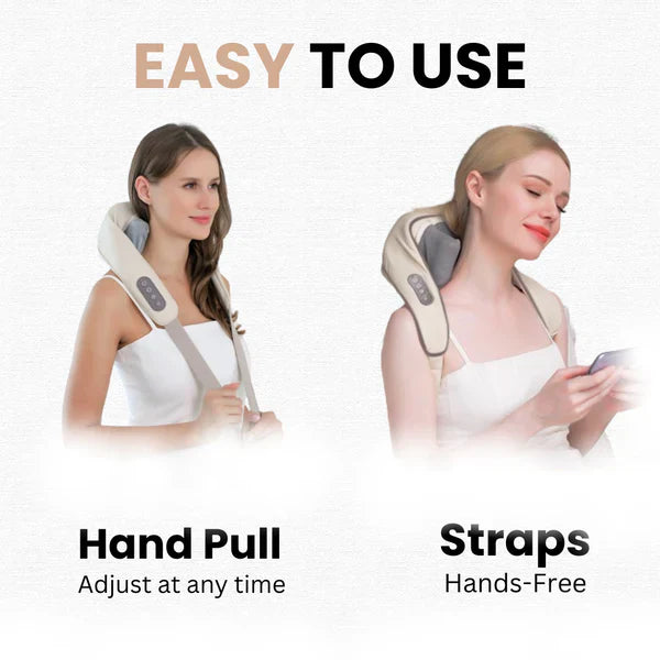 Leovia™ Neck Massager – Deep Tissue, Heat & Portable Comfort