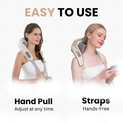 Leovia™ Neck Massager – Deep Tissue, Heat & Portable Comfort